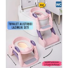 Tuvalet Eğitim Alıştırma Koltuğu Tutma Kollu Ayarlanabilir Lazımlık Klozet Pisuvar Kapağı Adaptörü