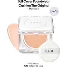 Mat Bitişli CLIO Kill Cover Founwear Cushion The Original + Refill (21C Lingerie) SPF50+ PA+++