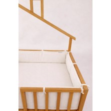 Carino Wins 90X190 cm Montessori Yataklar Için Yan Koruma Seti KREM veya BEYAZ