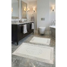 Feel Home Pamukkent Yumuşacık, Süper Emici 2'li 100% Pamuk Ultra Lüks Banyo Paspası Seti