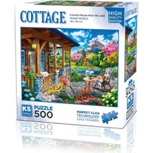 Die Grup 20053 Colorful House Near The Lake 500 Parça Puzzle -Ks Puzzle