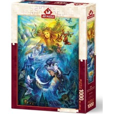 Die Grup 5218 Art Puzzle, Gündüz ve Gece Prensesleri 1000 Parça