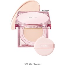 Yoğun Nem ve Işıltı Veren Cushion CLIO Kill Cover Mesh Glow Cushion+Refill Spf50+PA++++ (2 Lingerie)