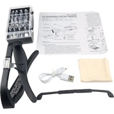 Die Grup Şarjlı Gözlük Büyüteç 4 Farklı Lens -11537DC