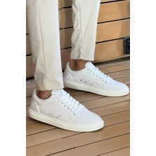 Pms MN2505 - Keten Erkek Ayakkabı Beyaz / Beyaz