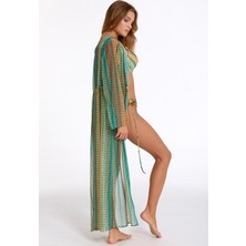 Pms Argento 2106-3018 Kadın Önü Açık Uzun Kaftan
