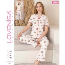 Pms Lovenisa 12086 Kadın Kaşkorse Düğmeli Pijama Takımı