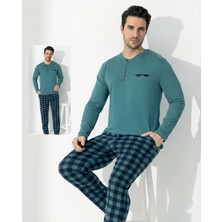 Pms Boyraz 0689 Erkek Uzun Kol Penye Pijama Takımı