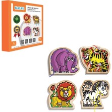 Die Grup KAL-1019-1020 Chiva, Ahşap Ip Geçirme- Safari Hayvanlar