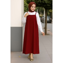 Pms Kadın Bordo Basic Ayarlanabilir Askılı Jile Elbise