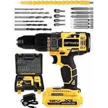 Optivex 12V Çift Akülü Şarjlı Matkap Vidalama Bakır Sargılı