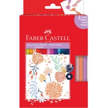 Faber-Castell 15+3 Renk Pastel Renk Kuru Boya Kalemi