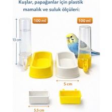 Belirtilmemiş Papağanhane Kuş Mamalık & Suluk Seti 6 Parça – Devrilmez Yer Mamalık + 100 ml Suluk + Küçük Yemlik