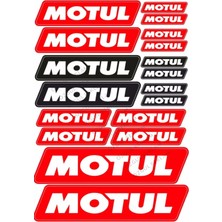 Özgül Reklam 18 Parça Motul Sticker Etiket 16X24 cm