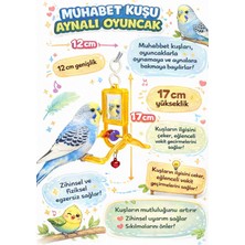 Papağanhane Parlak Sarı Aynalı Muhabbet Kuşu Oyuncağı