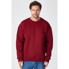 Sedirli Unisex Baskısız Yetişkin Sweatshirt Kapşonlu 3 Iplik Şardonlu