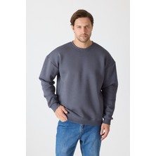 Sedirli Unisex Baskısız Yetişkin Sweatshirt Kapşonlu 3 Iplik Şardonlu