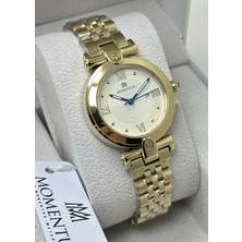 Momentus Su Geçirmez Altın Renk Çelik Kadın Kol Saati ILKCS380G-02SG