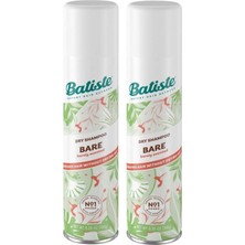 Batiste Bare Kuru Şampuan 200 ml x 2 Adet – Kokusuz, Hafif ve Doğal Temizlik