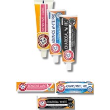 Arm & Hammer Diş Macunu Seti 3’lü – Hassas Dişler, Beyazlatıcı ve Kömürlü Bakım