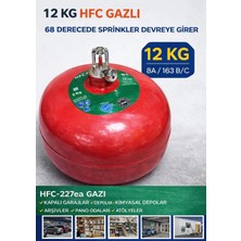 Santral 12 kg Sprinkerli Tavan Tipi Gazlı Otomatik Söndürme Tüpü