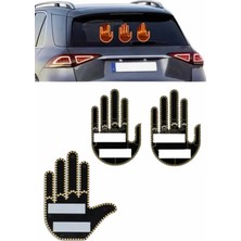 Sayarmarkt Kumandalı El LED Araba Içi 4 Farklı Mod El Orta Parmak LED