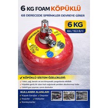 Santral 6 kg Sprinklerli Tavan Tipi AFF FOAM Yangın Tüpü