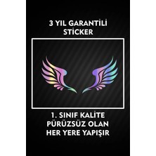 Özgül Reklam Melek Kanadı Sticker / Etiket / Araç Sticker / Araba Sticker