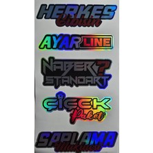 Özgül Reklam Araba Arka Cam Yazıları Hologramlı Yeni Model - Yan Kapı, Yan Cam Stickerı - Oto, Motor, Kask, Pc