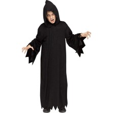 Die Grup Siyah Kapişonlu Çocuk Cellat Kostümü - 8 - 9