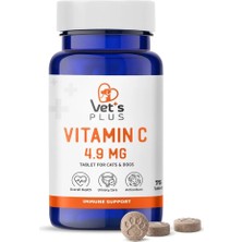 Vet's Plus Kedi ve Köpekler için C Vitamin Desteği 75'li Tablet