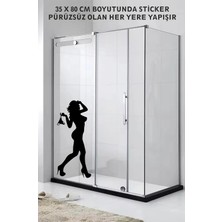 Özgül Reklam Duşakabin Sticker / Kadın Sticker / Kadın Sticker / Cam Sticker / Duvar Sticker