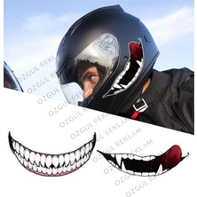 Özgül Reklam Dil ve Diş Kask Sticker Motor Kask Araba Sticker / Motor Sticker / Laptop Sticker