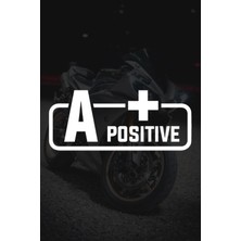 Özgül Reklam A+ Pozitif Kan Grubu Sticker - Oto Sticker - Araba Sticker - Motor Sticker - 11,5cm x 4cm