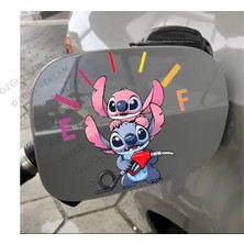 Özgül Reklam Yakıt Kapağı Için Stitch Karakter Sticker / Tatlı Araba Stickerı / Motor Sticker