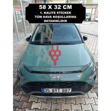 Özgül Reklam Kaput Petek Sticker 58X32 cm / Ön Kaput Sticker / Araç Petek  Sticker / Araç Sticker / Kaput Sticker