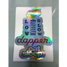 Özgül Reklam 32X22 cm Lüx Hologram Araba Arka Cam Yazıları / Lüx Hologram Arka Cam Sticker Set / Hologram Sticker