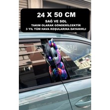 Özgül Reklam Araç Kapı Direk Kaplama Folyosu Pikachu Desenli (Sağ Sol Takım) (2 Adet) - 24X50 cm