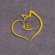 Özgül Reklam Tatlı Kedi Sticker Araba Sticker / Motor Sticker / Laptop Sticker