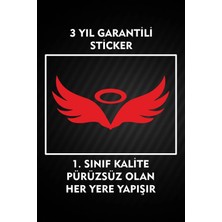 Özgül Reklam Melek Kanadı Sticker 20X10 cm / Etiket / Araç Sticker /  Araba Sticker