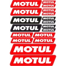 Özgül Reklam 18 Parça Motul Sticker Etiket 16X24 cm