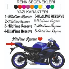 Özgül Reklam 2 Adet Rezerve Yazısı Motor-Araba Için Renk Iletilmediğinde Beyaz Gönderilir