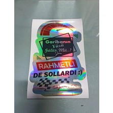 Özgül Reklam 32X22 cm Lüx Hologram Araba Arka Cam Yazıları / Lüx Hologram Arka Cam Sticker Set / Hologram Sticker