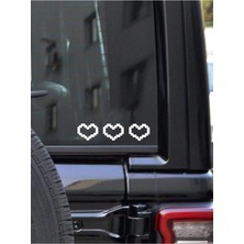 Özgül Reklam Kalp Desenli Araba Sticker Oto Sticker
