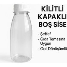 PremiumPort 6 Adet 230ML Meyve Suyu ve Smoothie Şişesi, Kilitli Kapak, Sporcu Içeceği