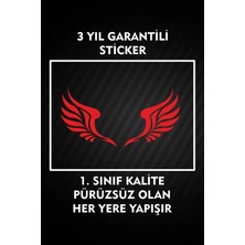 Özgül Reklam Melek Kanadı Sticker / Etiket / Araç Sticker / Araba Sticker
