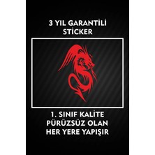Özgül Reklam Ejderha Sticker / Etiket / Araç Sticker /  Araba Sticker
