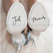 Özgül Reklam Just Married Gelin Ayakkabısı Stickerı / Ayakkabı Altına Sticker