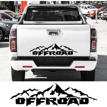 Özgül Reklam Oto Off-Road 4x4 Dağ Sticker Çıkartma Arka Yazı -Siyah