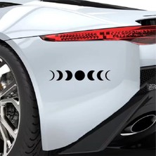 Özgül Reklam Ay Evreleri Çıkartması Ay Sticker Araba Sticker / Motor Sticker